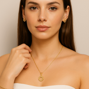 SET DE COLLAR Y ARETES “Círculo Vivo”