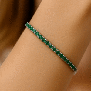 PULSERA TENNIS PLATA "Raíz Viva"