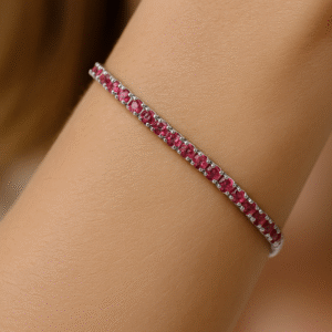 PULSERA TENNIS PLATA "Coraje Silencioso"